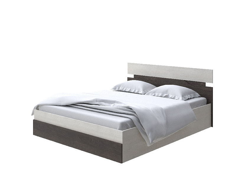 Кровать Milton с подъемным механизмом 90x200 ЛДСП Дуб Шамони светлый (124)/Дуб Кантербери - Современная кровать с подъемным механизмом.