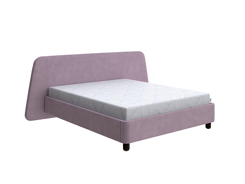 Фиолетовая кровать Sten Berg Right - Мягкая кровать с необычным дизайном изголовья на правую сторону