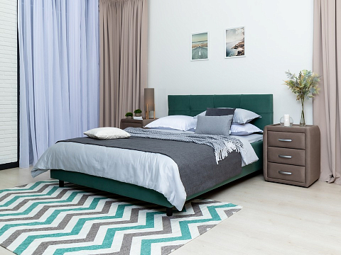 Двуспальная кровать Next Life 1 - Современная кровать в стиле минимализм с декоративной строчкой