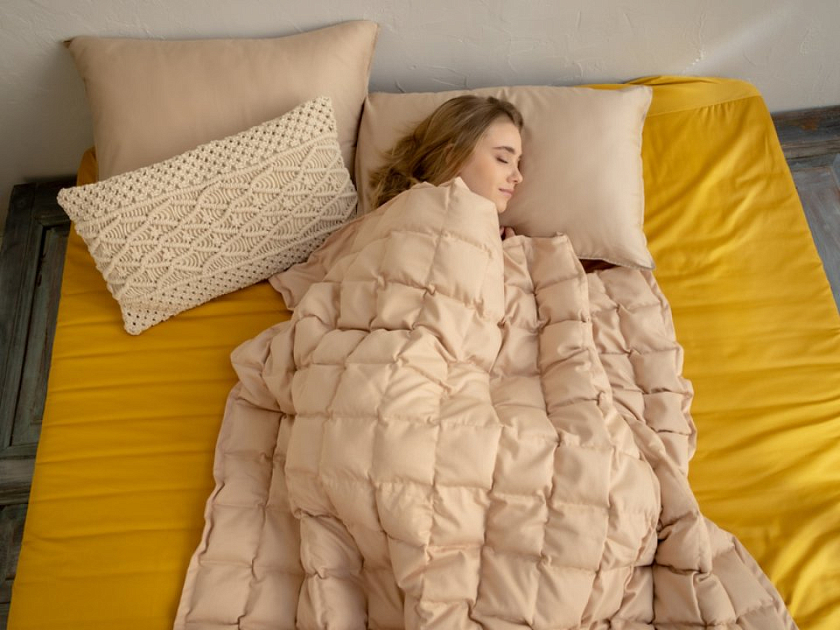 Утяжеленное одеяло Bye-bye Stress 140x200 Ткань Одеяло - Одеяло с натуральным утяжелителем — гречневой лузгой