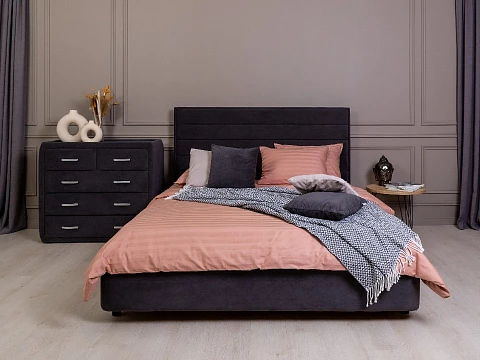 Кровать классика Verona - Кровать в лаконичном дизайне в обивке из мебельной ткани или экокожи.