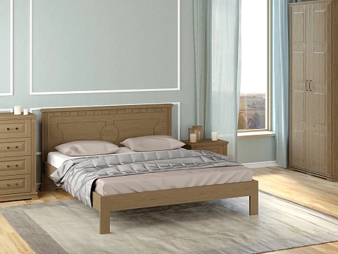 Бежевая кровать Milena-М-тахта - Кровать в классическом стиле из массива.