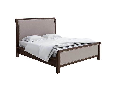 Бежевая кровать Dublin - Уютная кровать со встроенным основанием из массива сосны с мягкими элементами.