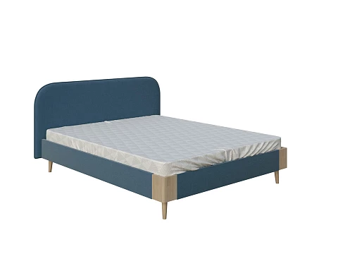 Кровать 200х200 Lagom Plane Soft - Оригинальная кровать в обивке из мебельной ткани.